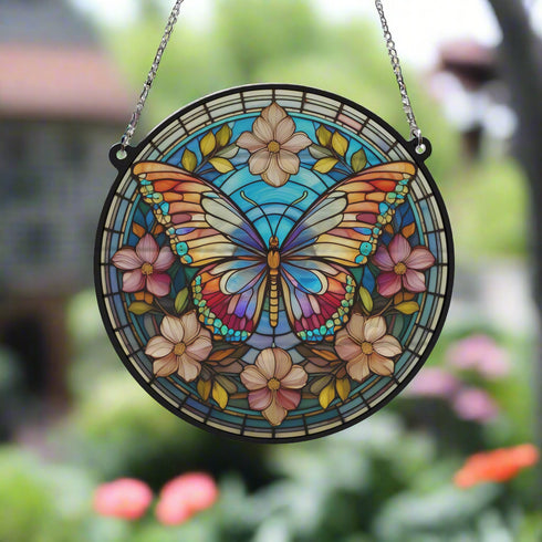 Butterfly Stained Glass Effect Suncatcher